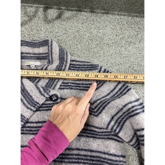 Horny Toad Women's Large Gray Boiled Wool Angora Nylon  Sweater Jacket - Picture 4 of 14